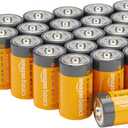 Amazon Basics 24-Pack D Cell Alkaline All-Purpose Batteries, 1.5 Volt, 5-Year Shelf Life, Long-Lasting Power, Leakproof Design