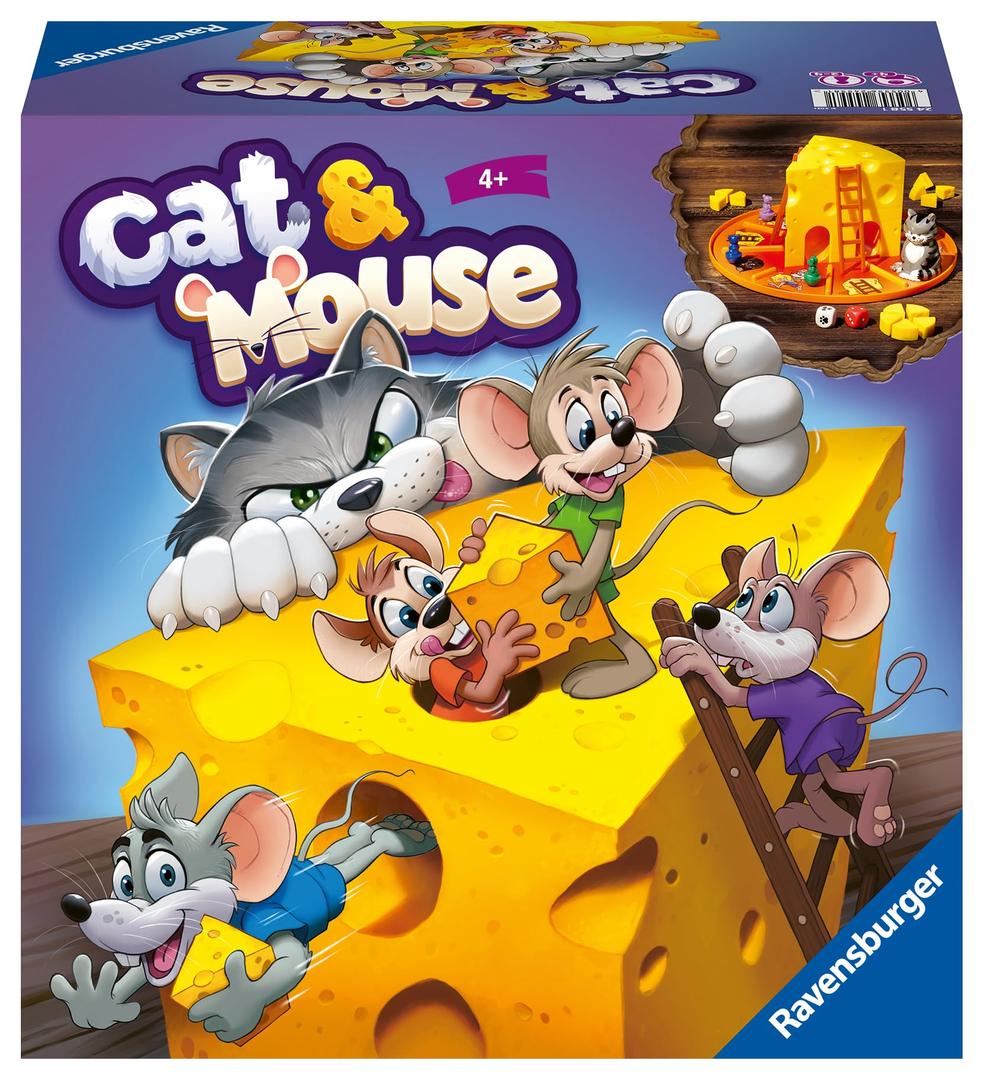 Ravensburger Cat & Mouse Board Games for Children Age 4 Years Up - 2 to 4 Players - Kids Gifts