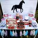 Race Party Tableware Set Horse Race 120pcs Disposable Paper Plates and Napkins for Race Party Decorations Cups for The Race Day Decor, Serve 30