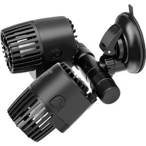 AQQA Aquarium Wave Maker,8W/12W/20W/25W Suction Cup Fish Tank Double Powerhead Pump110V/60Hz Ultra Quiet Submersible Circulation Pump,360+180Adjustable For Freshwater Saltwater (12W 3170GPH)