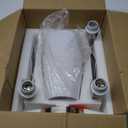 Bathroom Light Fixtures, Brushed Nickel Vanity Lights with Flared White Fabric Shade, 3 Light Wall Sconce, Modern Sconces Wall Lighting for Hallway Bedroom, VL837-BN-3