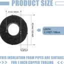 Amylove 24 Pcs 3.3 Feet Foam Pipe Insulation Foam Tube Insulating Water Pipe Pool Swim Noodles Pre Slit Heat Preservation Pipes Covers for Tubing Outdoor Winter Freeze Protection(Black,1 Inch)