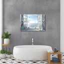 Birnsen Coastal Flower Bathroom Canvas Wall Art (Canvas, 36L x 24W)