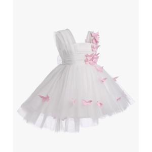 IDOPIP Toddler Baby Flower Girls Sequins Bowknot High Low Tutu Dress Petal Lace Princess Pageant Wedding Birthday Party Formal Gown 100