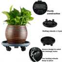 10 Packs Large Plant Caddy with Wheels 13" Rolling Plant Stands Heavy-duty Plastic Plant Roller Base Pot Movers Plant Saucer on Wheels Indoor Outdoor Plant Dolly with Casters Planter Tray Black