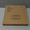 Bamboo Corner Shelf(2 Pack),2 Tier Plate Organizer for Cabinet and Countertop,Pantry Dish and Spice Rack for Kitchen(White)