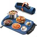 Warming Mat for Food, Food Warming Mat with 7 Temp Master Aadjustable Warming Tray, Thermochromic Line, Roll Up Buffet Hot Plates Heat Pad Full Sized Electrical