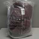 Windyun 50 Pcs Reusable Tote Bag Bulk 8 x 4 x 10 Inch Non Woven Shopping Bag with Handle Christmas Reusable Grocery Gift Tote (Wine Red)