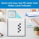 BLACK+DECKER Desktop Air Cooler, Personal Portable Fan with 3-Speeds, Evaporative Air Cooler with 0.5L Water Tank, Air Cooler Fan for Desk, Home, Office, Bedroom, and more, BDMC10, White/Gray