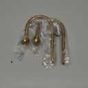 ARONRX Antique Gold Curtain Holdbacks - Solid Steel Window Drapery Tiebacks Heavy-Duty Hooks with French Ball Finial, 2 PCS