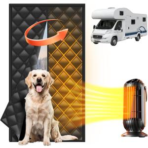 RV Door Cover  RV Insulated Door Covers for Inside Camper | Magnetic RV Thermal Insulation Door Curtain | Keeps Heat in & Cold Out for Winter | Camper Insulated Door Cover for Trailer