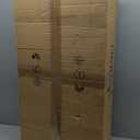 Wellmet Black Gold Chandelier Light6-Light Brass Geometric Chandeliers for Dining Room, Modern Pendant Lighting Fixture Hanging for Foyer Kitchen Island Entryway, Metal Frame with Glass Shade