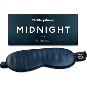 TheSleepGuard Pure Silk Sleep Mask [100% 6A Mulberry Silk, 22 Momme] Light Blocking Travel Essentials. Eye Masks for Sleeping. Black Oeko-Tex Blindfold. Eye Covers for Men & Women (Midnight Navy)