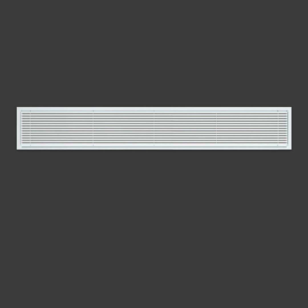 Linear Bar Air Grille 48" X 8", Aluminum Air Supply/Return Grilles,Easy Air Flow,Removable Grille/Door-HVAC Air Vent Cover,White[Outer Dimensions: 48.8"w X 8.8"h]