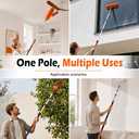 TAIMIGOO Telescopic Extension Pole, Multi-Purpose Telescoping Pole with Flip-Lock Design, 3-12FT Aluminum Extendable Pole for Painting, Dusting, dirty