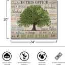 Inspirational Quotes Wall Art Prints Motivational Sayings Wall Decor Rustic Green Tree Picture Posters Framed Canvas Wall Decor for School Office Classroom College Decoration, 20x24 Inch