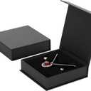 Jewelry Storage Box, 20 Pack Jewelry Gift Boxes with Cotton Filled and Lids, 3.9x3.9x1.1inch, Black