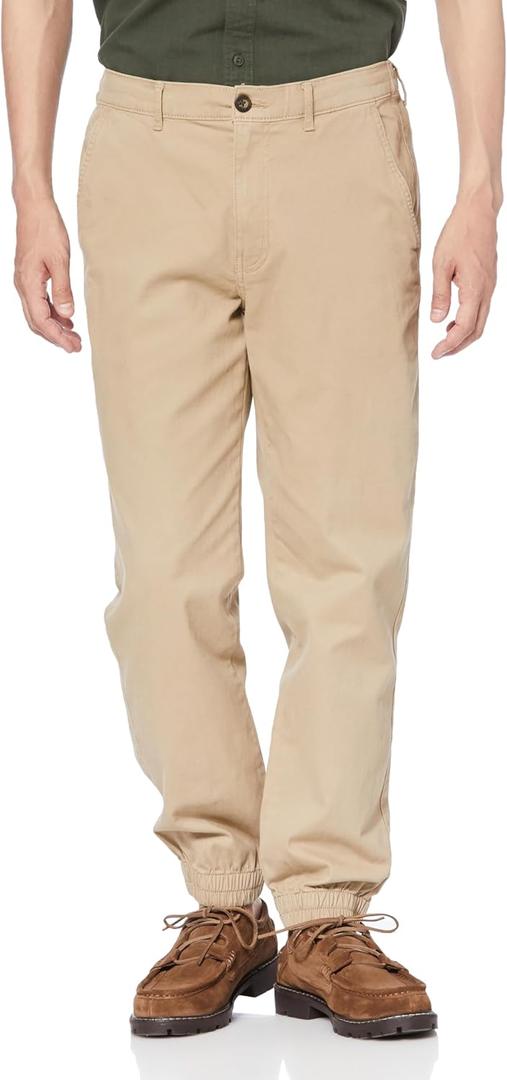 Amazon Essentials Men's Straight-Fit Chino Jogger Pant (XX-Large, Khaki Brown)