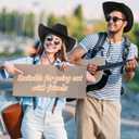 JaGely 15 Pcs Straw Cowboy Hats Wide Brim Summer Hat Women Men Country Accessories for Western Themed Party Concerts Birthday