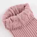 JANGANNSA Winter Kids Scarf Warm Children Neck Warmer Reversible Boys Girls Knitted Scarves (Pink)