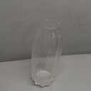 Large Clear Glass Vase for Flowers Bud Tall Glass Vases,H-12.6" Simple Striped Design for Home Floor Decor, Farmhouse Decor, Centerpiece Coffee Table Decorations