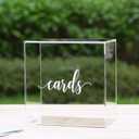 UNIQOOO Clear Acrylic Card Box w/Slot, Thick DIY Wedding Box Blank White Print, Large 10x10x5.5 in, for Reception Decoration Fundraiser Money Box Election Ballot Graduation Keepsake Party Favor