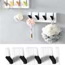 4 in 1 Heavy Duty Adhesive Hooks, Piano Keys Design Waterproof Wall Hooks for Hanging Towels, Bath Robes, Kitchen Utensils,No Drill No Damage Sticky Hooks for Bathroom, Kitchen, Bedroom (Black)