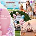 LEBENGURU Set of 2 Upgraded Wedding Arch Cover, 6.6FT,7.2FT Dusty Pink Spandex Fitted Arch Backdrop Cover, Round Top Chiara Stand Covers for Birthday Party Baby Shower Banquet Balloon Dcor