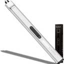 REIDEA Lighter Gift for Candle [Stocking Stuffers for Women & Men], Retractable Top Windproof Flameless USB Rechargeable Arc Safe for Adults, R1 Flat, Silver