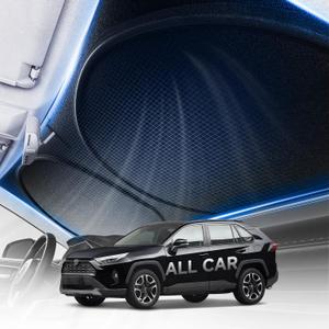 [Upgrade] DooGooCoo Windshield Sun Shade - Small, Sunshade for Car Windshield [100% Sunlight & UV Block] Car Sun Shade Windshield Protect & Keep Car Cooler Foldable Front Windshield Shade (57x29 in)