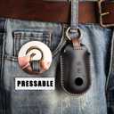 for Mercedes Key fob Cover. Compatible with Mercedes Benz C E S-Class, SL, CLE GLS EQE, EQS, GLC 3 Button Smart Leather Car Key Protector Case Shell Chain Accessories/ Black