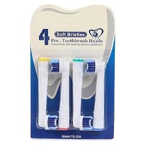 Electric Toothbrush Replacement Heads Compatible with Oral B Pack of 4 Dupont Bristles for Gum Health Improvement.Generic Crossaction Electric Toothbrush Heads Compatible with Oralb Braun Bases (4)
 Pack of 3