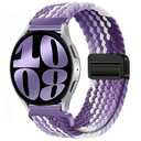 20mm Magnetic Bands Compatible with Samsung Galaxy Watch 4 5 6 7 Band 40mm 44mm/Galaxy Watch 4 6 Classic Band 42mm 46mm 43mm 47mm/Watch 5 Pro 45mm/Active 2 Stretchy Braided Strap Wristband Women Men