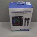 Karaoke Machine, Portable Bluetooth Karaoke Speaker with 2 Wireless Microphones, PA System for Adults Kids with LED Lights & Echo Adjustment, Supports TWS/TF/USB/AUX for Home Party