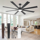 VIVOHOME 72 inch Ceiling Fans with Lights, Flush Mount Large Ceiling Fan with Remote Outdoor Indoor, for Living Room, Bedroom, Patios, 6+1 Speeds Reversible, 3CCT, Dimmable, Timer, Black 