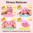Pink and Blue Dumpling Squishies New Mystery Squishies Dumpling with Box Stress Relief Balls Sensory Toys Desk Squeeze Toys Gift(2PC)