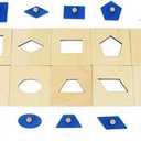 DANNI Family Version Baby Shape Cognition Toy Montessori Wood Geometric Insets Set/10 Early Childhood Education Preschool Training Kids Toys