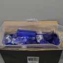 24 Pack Blue Champagne Flutes Plastic - 6 Oz Clear Blue Champagne Glasses - Disposable Plastic Wine Toasting Glasses for Party Birthday Anniversary Wedding & Celebrations