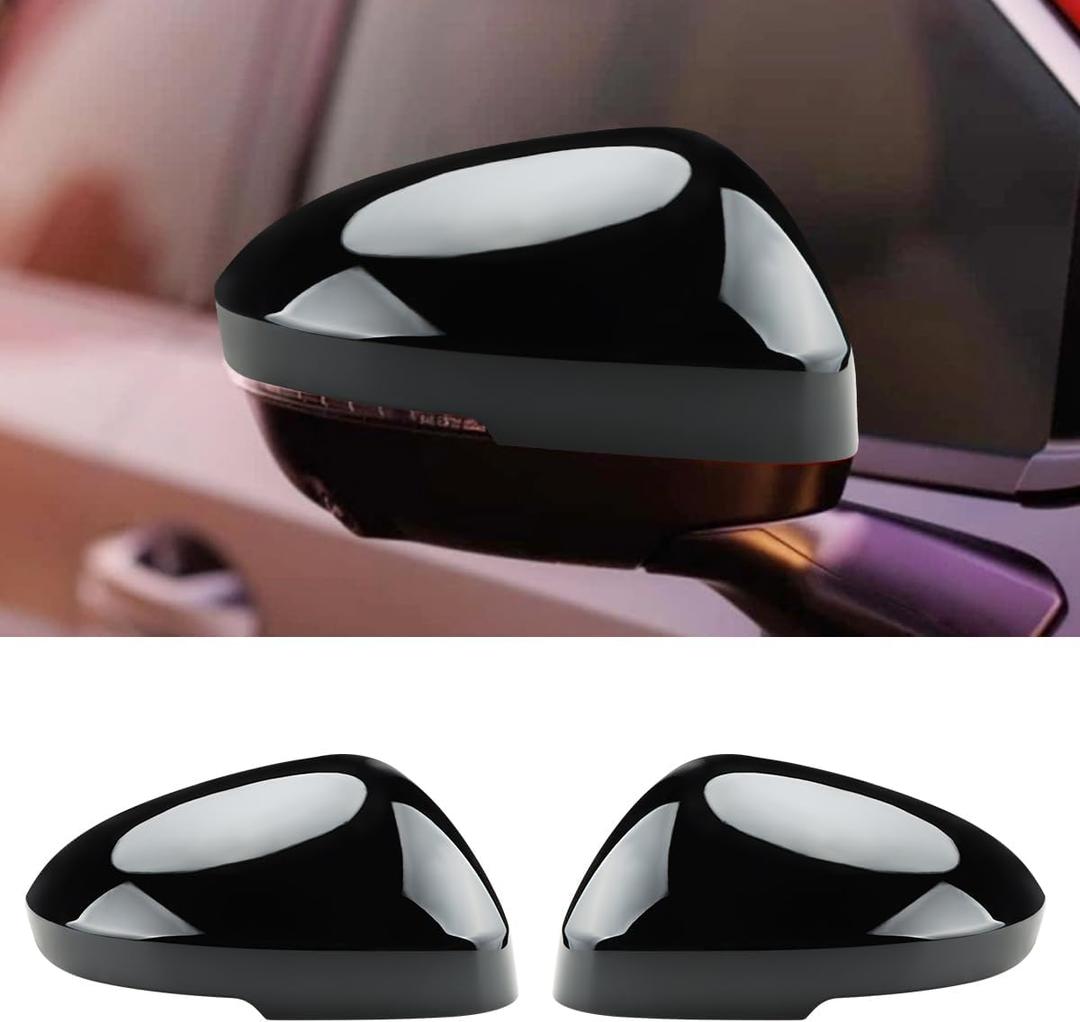 Rear Side Mirror Cover Protector Compatible for 2025 2026 Nissan Kicks with LED Light Kicks Mirror Cover Exterior Decoration