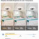 Ceiling Fans with Lights, Socket Fan Light with Remote Control, Dimmable Brightness 3000K-6500K Memory, Socket Modern Flush Mount Low Profile Ceiling Fan for Bedroom, Small Living Room, Kitchen White