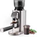 Conical Burr Coffee Grinder Electric with Electronic Timer, Anti-Static, Coffee Grinders for Home Use, Adjustable Conical Burr Mill with 48 Precise Settings for Espersso/Drip/French Press