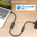 Cable Matters 5Gbps USB 3.0 Extension Cable with On Off Switch with Data 1 ft, Support Both Data and Power (USB 3.0 On Off Switch)