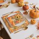 100PCS Fall Thanksgiving Napkins, Disposable Sunflower Pumpkin Paper Napkins for Thanksgiving Party Table Decorations