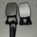 Universal Clip-on Towing Mirrors, 360 Degree Rotation Adjustable Extended Towing Mirror, Vibrationless Black 2 Pieces