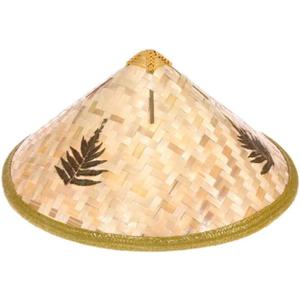 Holibanna Kindergarten Painting Hat Kids Diy Straw Conical Rice Farmer Hat for Kids Boys Girls Garden Activity Costume Accessory (Beige)