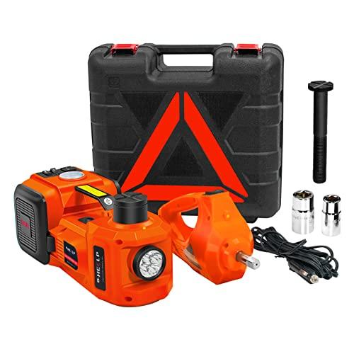 E-HEELP Electric Car Jack Kit 5Ton 12V Hydraulic Car Jack Lift (Lifting Range: 6.1~20.86 inch) with Electric Impact Wrench for SUV MPV Sedan Truck Change Tires Garage Repair