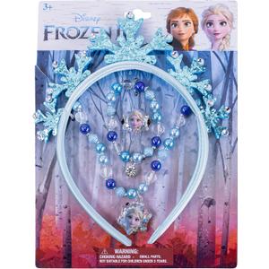 LUV HER Frozen Princess Dress Up Accessory Set - Jewelry Set - Princess Elsa Tiara Set - Giftable Box - Birthday Gifts For Girls - Holidays Gift - Girl Toys Dress Up Kit - Ages 3+ (Blue)