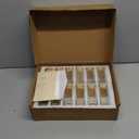 APT 1101 Glass Square Spice Jars with Labels, 4oz Glass Jars with Bamboo Lids, Spice Bottles, Seasoning Organizer, 12 Pack (White)