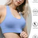 SIXIM Racerback Sports Bras for Women - Padded Seamless Medium Impact Support Womens Workout Tops - Wireless Bra (XXL)