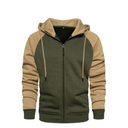 MANTORS Mens Fleece Jackets Contrast Hoodies Lightweight Sweatshirt Color Block Jacket Coats, Small